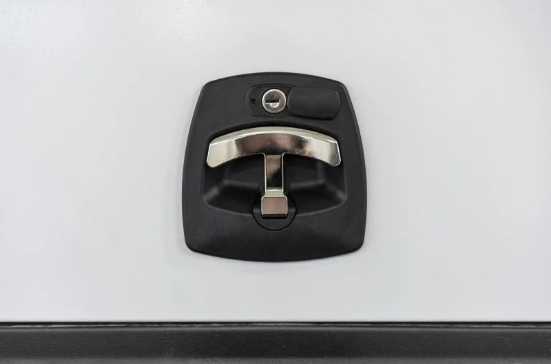 Track cap lock close up